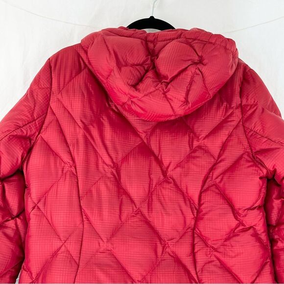 Eddie Bauer 650 Down Parka Sz L Red Long Puffer Jacket Hooded - Picture 10 of 16
